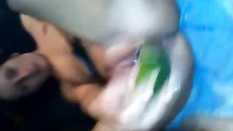 Homemade MILF Fruit Sex with Dildos & Toys