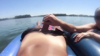 Homemade Blowjob by French MILF Outdoors with Cum in Mouth