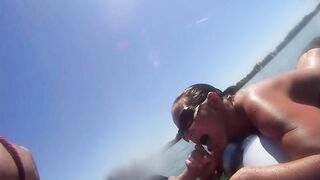 Homemade Blowjob by French MILF Outdoors with Cum in Mouth