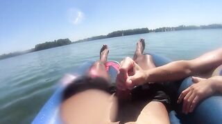 Homemade Blowjob by French MILF Outdoors with Cum in Mouth