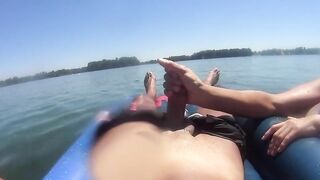Homemade Blowjob by French MILF Outdoors with Cum in Mouth