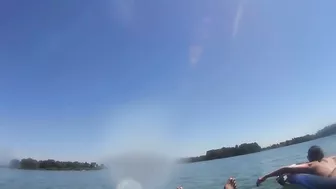 Homemade Blowjob by French MILF Outdoors with Cum in Mouth