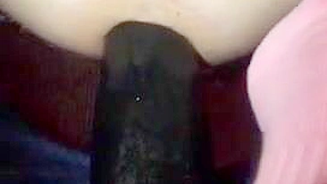 Homemade Anal Sex with Skinny Smooth Bottom Twink & Huge Dildo