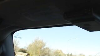 MILF Masturbates on Highway with Big Boobs & Tits in Public