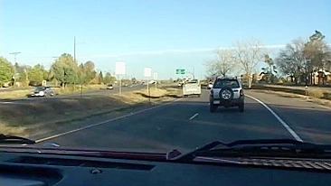 MILF Masturbates on Highway with Big Boobs & Tits in Public