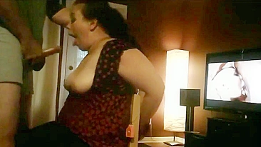 Homemade Amateur Blowjob with Fat Slut Gets Roughed and Used