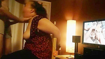 Homemade Amateur Blowjob with Fat Slut Gets Roughed and Used