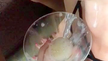 Wild Wife Homemade Bukkake Gangbang with BBC and Cum in Mouth