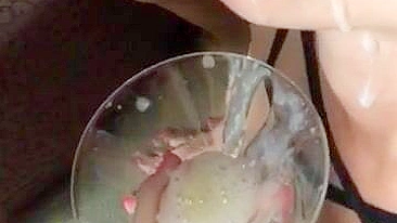 Wild Wife Homemade Bukkake Gangbang with BBC and Cum in Mouth