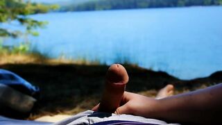 Homemade Blowjob in the Great Outdoors with Glasses