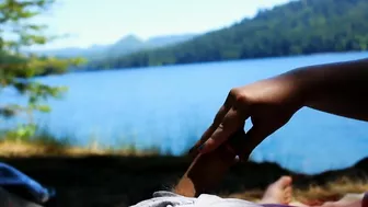 Homemade Blowjob in the Great Outdoors with Glasses