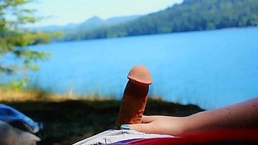 Homemade Blowjob in the Great Outdoors with Glasses