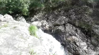 Wild River Fucking with Big Boobs Babe - Homemade Public Sex