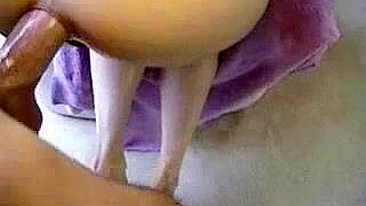 Homemade Anal Stretching with Oil and Big Dicks