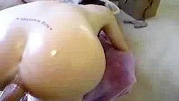 Homemade Anal Stretching with Oil and Big Dicks