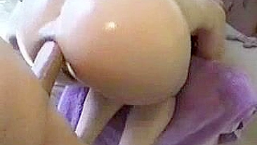 Homemade Anal Stretching with Oil and Big Dicks