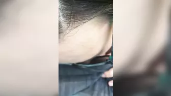 Homemade Blowjob with Glasses in Public Park