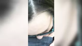 Homemade Blowjob with Glasses in Public Park