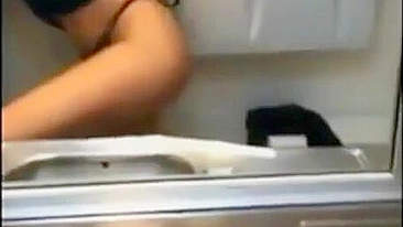 Homemade Masturbation on Airplane with Big Boobs & Tits-Amateur Public Selfie