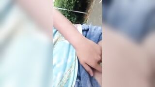 Public Flashing with Busty Blonde MILF Natural Big Tits