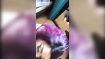 Homemade Interracial TS Blowjob with Big Black Cock & Cum Facial