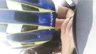 Homemade Blowjob by Horny Milf in Open Field