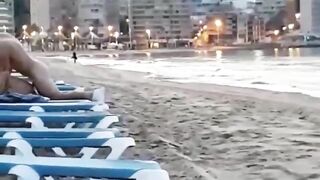 Uninhibited Amateurs Fuck on Beach Sunlounge in Public