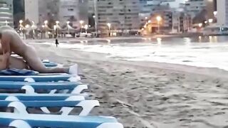 Uninhibited Amateurs Fuck on Beach Sunlounge in Public