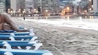 Uninhibited Amateurs Fuck on Beach Sunlounge in Public