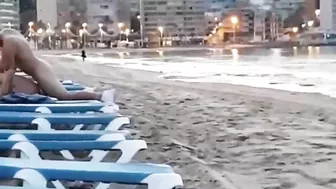 Uninhibited Amateurs Fuck on Beach Sunlounge in Public