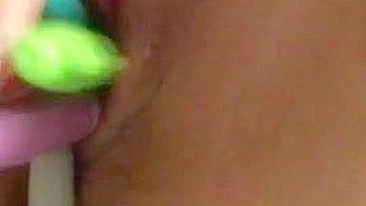 College Amateur Masturbates with Dildo in Homemade Porn Video
