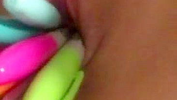 College Amateur Masturbates with Dildo in Homemade Porn Video