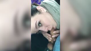 Homemade Blowjob on Crowded Bus with Horny Girlfriend