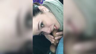 Homemade Blowjob on Crowded Bus with Horny Girlfriend