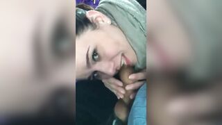 Homemade Blowjob on Crowded Bus with Horny Girlfriend