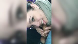 Homemade Blowjob on Crowded Bus with Horny Girlfriend