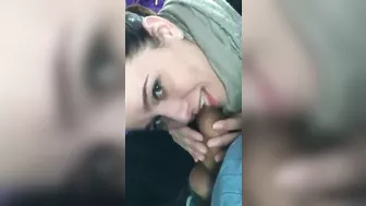 Homemade Blowjob on Crowded Bus with Horny Girlfriend