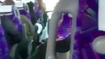 Homemade Blowjob on Crowded Bus with Horny Girlfriend