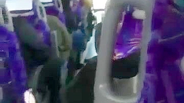 Homemade Blowjob on Crowded Bus with Horny Girlfriend