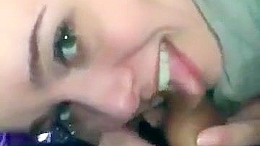 Homemade Blowjob on Crowded Bus with Horny Girlfriend