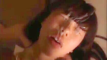 Japanese Slut Gets Huge Facial in Homemade Amateur Sex