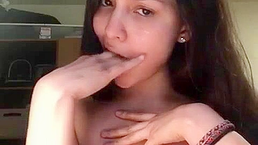 Homemade Sex with Latina Teen Perfect Natural Tits & Gagging