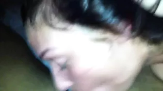 Submissive Girlfriend Amateur Deepthroat Blowjob