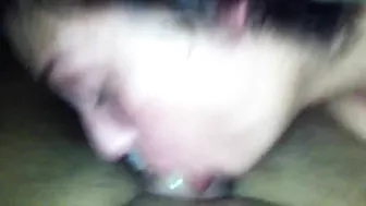 Submissive Girlfriend Amateur Deepthroat Blowjob