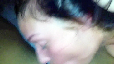 Submissive Girlfriend Amateur Deepthroat Blowjob