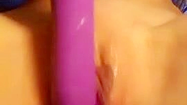 Homemade Squirting Orgasm with Amateur Dildo Fuck & Masturbation