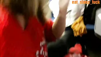 Caught in Public! Amateur Girlfriend Gives Blowjob & Gets Busted during Homemade Sex