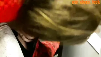 Caught in Public! Amateur Girlfriend Gives Blowjob & Gets Busted during Homemade Sex