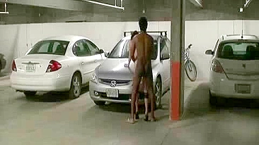 Public Exhibitionist Couple Wild Homemade Sex with Lingerie and Heels