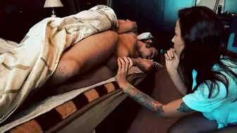 Homemade Blowjob with Cum in Mouth by Brunette Girlfriend